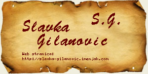 Slavka Gilanović vizit kartica